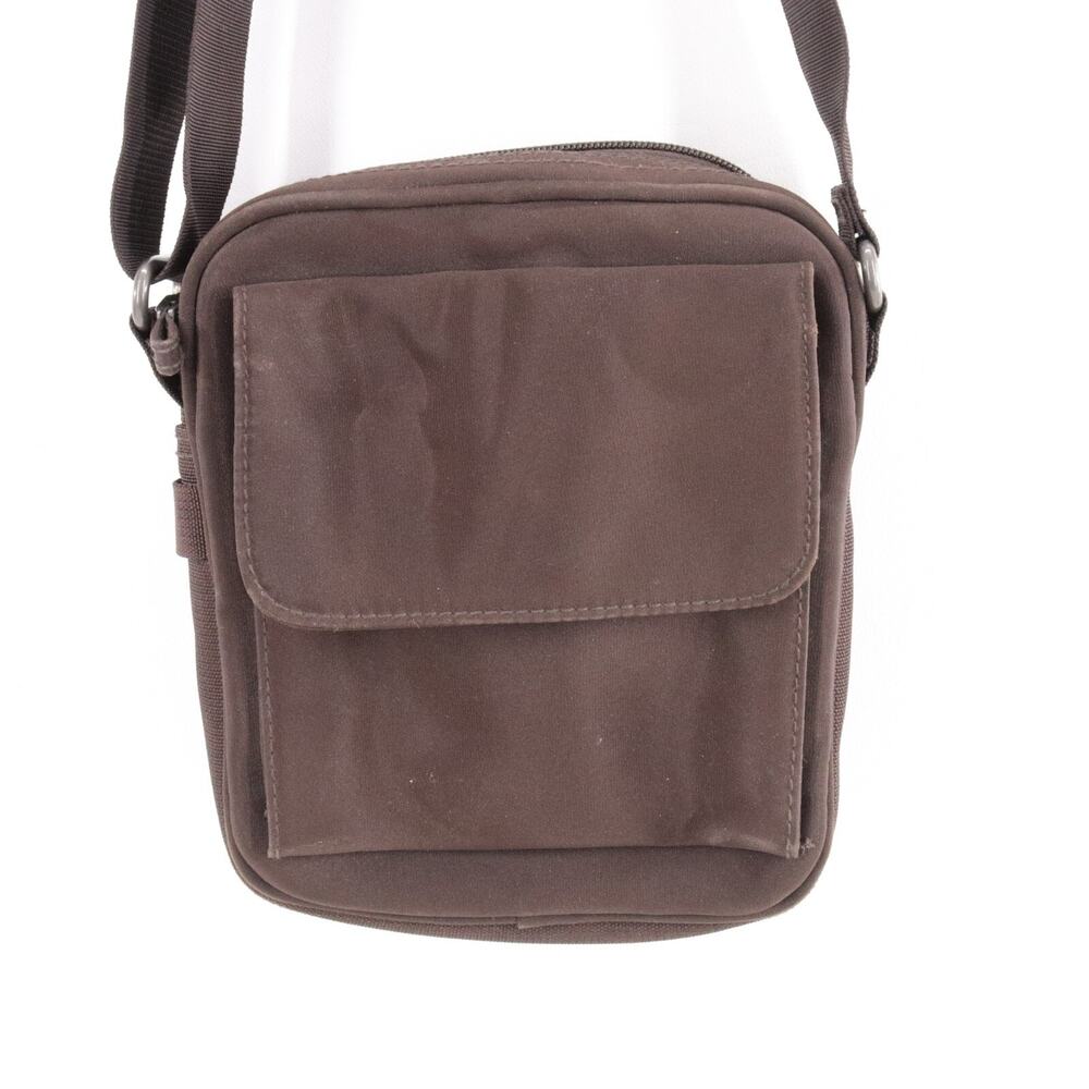Limited Crossbody Handbag Women Brown Nylon Travel Organizer Purse Shoulder Bag